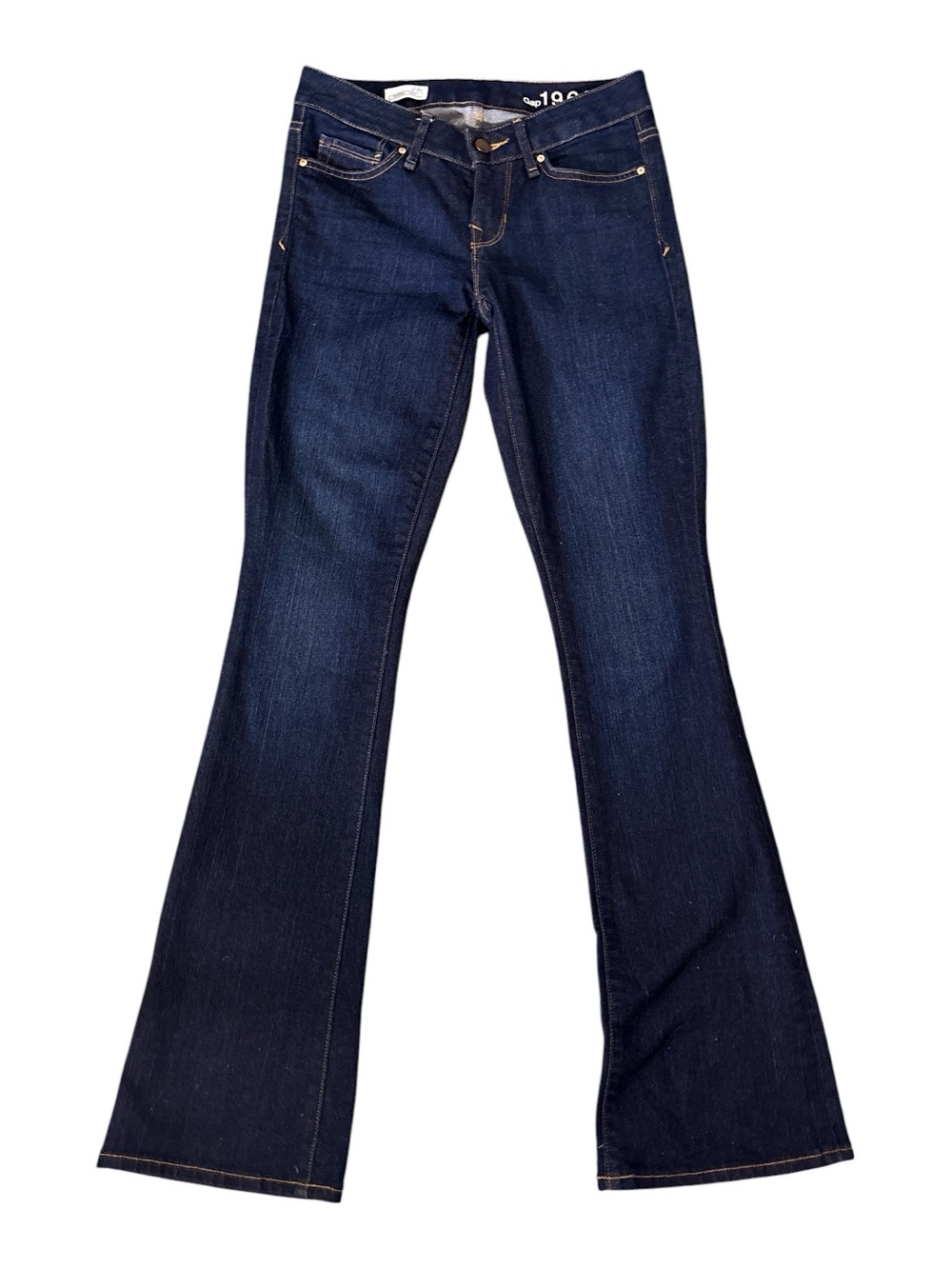 GAP 1969 Sexy Boot Cut Jeans Dark Wash Blue Denim 24r Y2K Indigo Low Rise
